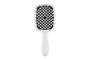 Щетка для волос белая с черным Superbrush Janeke