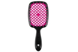 Щетка для волос черная с фуксией Superbrush Janeke