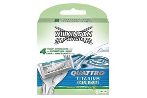 Сменные кассеты для бритья Wilkinson Sword Quattro Titanium Sensitiv - 8 шт (1012)