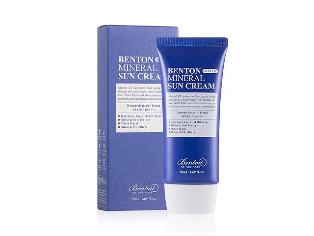 Солнцезащитный крем на минеральной основе Benton Skin Fit SPF50+/PA++++ 50 мл