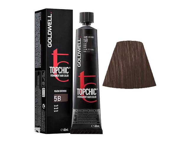 Стойкая профессиональная краска для волос Goldwell Topchic Hair Color Coloration 5B - Brazil 60 мл (4021609000563)