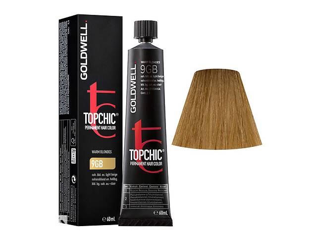 Стойкая профессиональная краска для волос Goldwell Topchic Hair Color Coloration 9GB - Sahara Blonde Extra (402160900...