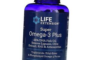 Super Omega-3 Plus Life Extension 120гелкапс (67346003)