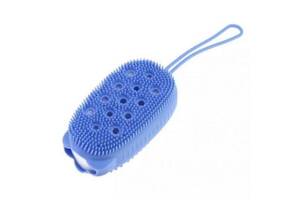 Силиконовая мочалка с петелькой Bath Brush Синий