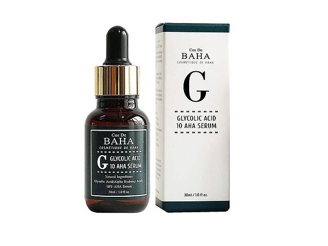 Сыворотка с гликолевой кислотой для проблемной кожи Glycolic Acid 10 AHA Serum Cos De Baha 30 мл