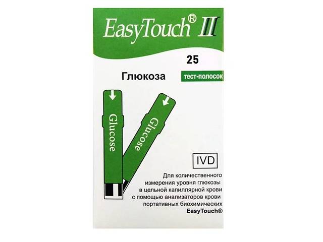 Тест-полоски для глюкометра Easy Touch для определения уровня глюкозы (25 шт) (AIR000043)