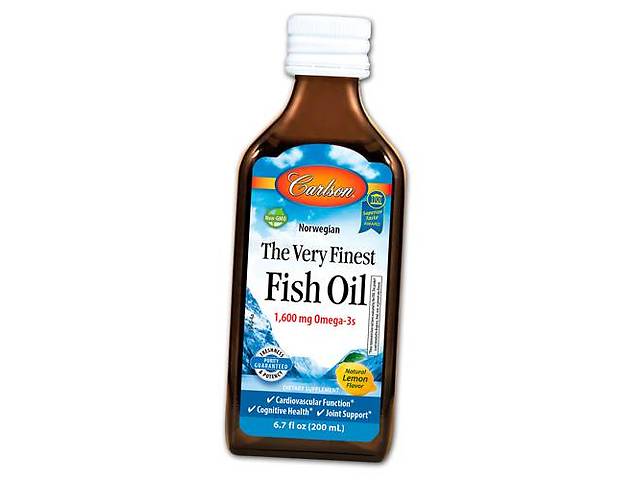 The Very Finest Fish Oil Carlson Labs 200мл Лимон (67353021)