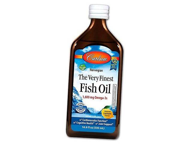 The Very Finest Fish Oil Carlson Labs 500мл Лимон (67353021)