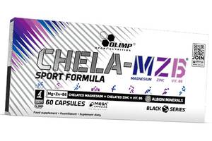 Цинк Магний Б6 для спортсменов Chela-MZB Olimp Nutrition 60капс (08283009)