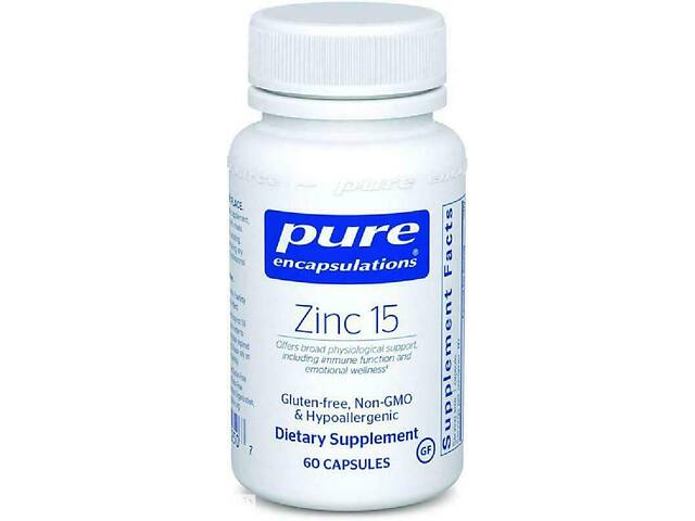 Цинк пиколинат Zinc Pure Encapsulations для поддержки иммунной системы роста и развития заживления ран здоровья прост...