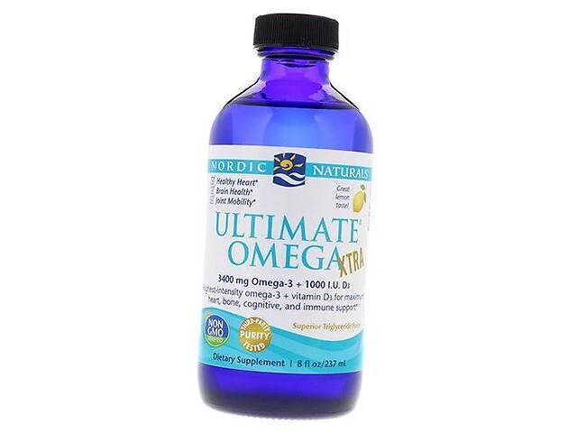 Ultimate Omega Xtra Liquid Nordic Naturals 237мл Лимон (67352026)