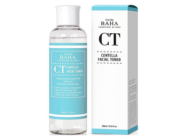 Успокаивающий тонер с центеллой Cos De Baha Centella Facial Toner 200 мл