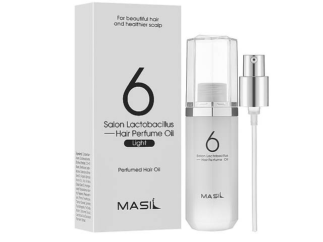 Увлажняющее парфюмированное масло для гладкости волос Salon Lactobacillus Hair Perfume Oil Light Masil 66 мл