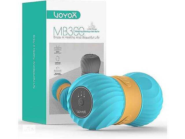 VOYOX Вибрирующий роликовый массажный шарик двойной массажный мяч для лакросса с 4 уровнями