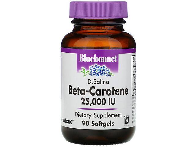 Витамин A Bluebonnet Nutrition Natural Beta-Carotene, 25,000 IU 90 Softgels