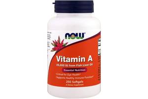 Витамин A NOW Foods Vitamin A 25,000 IU 250 Softgels