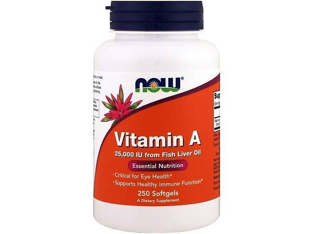 Витамин A NOW Foods Vitamin A 25,000 IU 250 Softgels