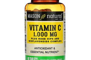 Витамин C 1000 мг с Шиповником и Биофлавоноидами Vitamin C Mason Natural 90 таблеток