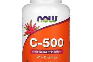 Витамин C-500 с шиповником With Rose Hips Now Foods 250 таблеток