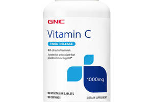 Витамин C для спорта GNC Vitamin C with Citrus Bioflavonoids, Timed-Release 1000 mg 180 Veg Caplets