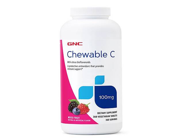 Витамин C GNC Chewable C 100 mg 360 Veg Tabs Berries