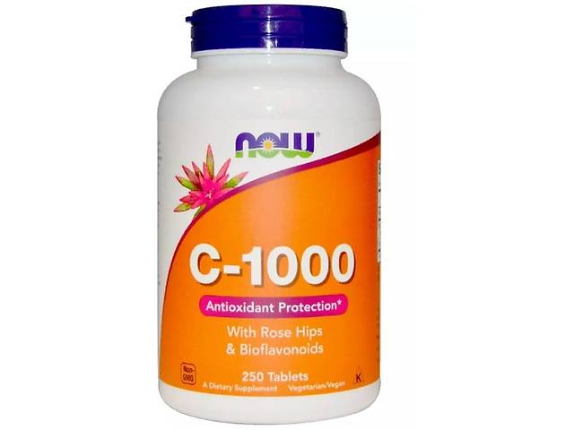 Витамин C NOW Foods Vitamin C-1000 Rose Hips And Bioflavonoids 250 Tabs NF0687