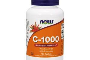 Витамин C NOW Foods Vitamin C-1000 Rose Hips And Bioflavonoids 100 Tabs NF0685