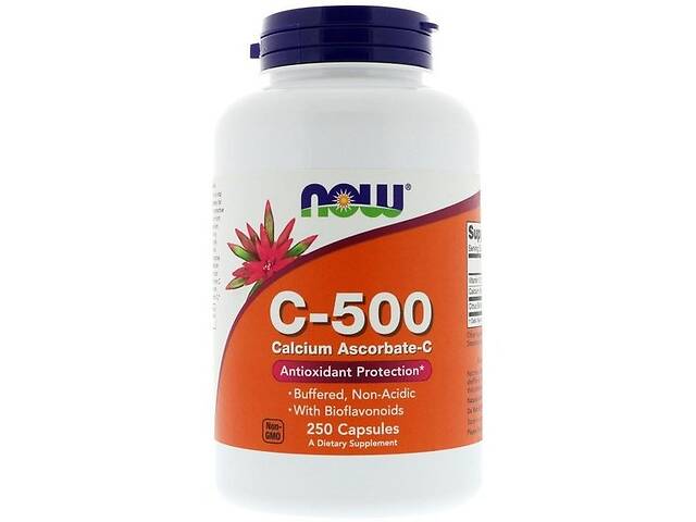Витамин C NOW Foods Vitamin C-500 Calcium Ascorbate 250 Caps