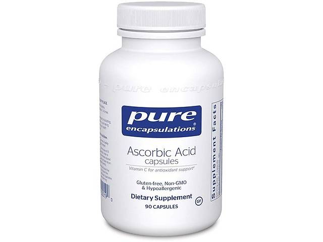 Витамин C Pure Encapsulations Ascorbic Acid Capsules 90 Caps PE-00019