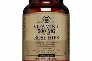 Витамин C Solgar Vitamin C with Rose Hips 500 mg 100 Tabs