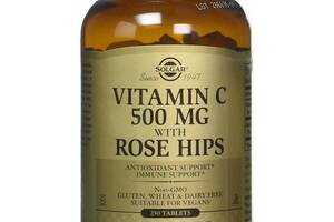 Витамин C Solgar Vitamin C with Rose Hips 500 mg 250 Tabs