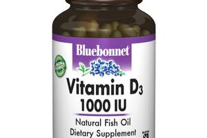 Витамин D Bluebonnet Nutrition Vitamin D3 1000IU 100 Softgels BLB0308