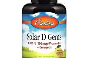 Витамин D Carlson Labs Solar D Gems 4,000 IU 120 Soft Gels