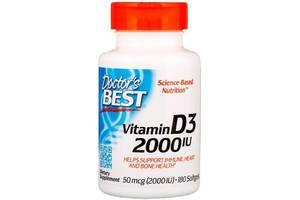 Витамин D Doctor's Best Vitamin D3 2000 IU 180 Softgels DRB-00210