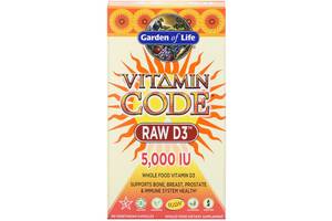Витамин D Garden of Life Vitamin Code, RAW D3, 5,000 IU 60 Veg Caps GOL-11586