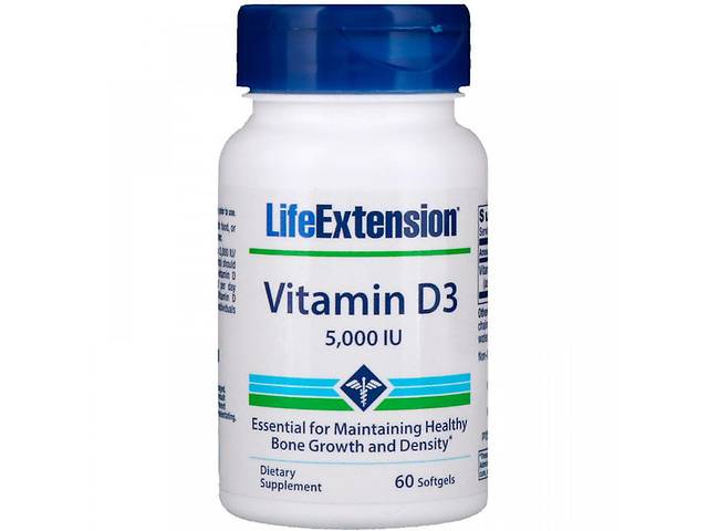 Витамин D Life Extension Vitamin D3 5,000 IU 60 Softgels