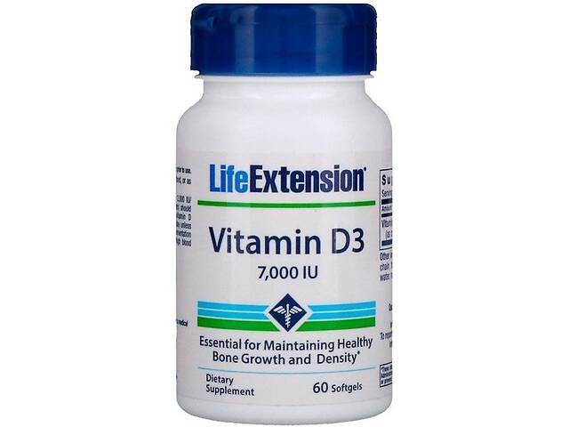 Витамин D Life Extension Vitamin D3 7,000 IU 60 Softgels