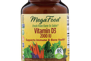 Витамин D MegaFood Vitamin D3, 2000 IU 60 Tabs MGF10221