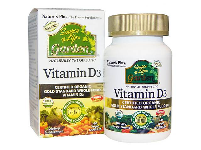 Витамин D Nature's Plus Source of Life Garden Vitamin D3 5000IU 60 Caps