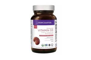 Витамин D New Chapter Fermented Vitamin D3, 2000 IU + Turmenic And Reishi 30 Veg Tabs NC0355