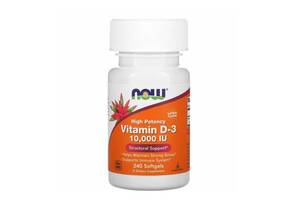 Витамин D NOW Foods Vitamin D-3 10000 IU 240 Softgels