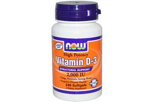 Витамин D NOW Foods Vitamin D-3 2,000 IU 240 Softgels