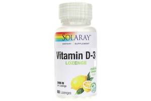 Витамин D Solaray Vitamin D-3, 2.000 IU 60 Lozenges Lemon Flavor SOR-79645