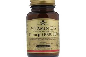 Витамин D Solgar Vitamin D3 (Cholecalciferol) 1000 IU 180 Tabs