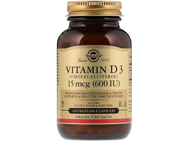 Витамин D Solgar Vitamin D3 (Cholecalciferol) 600 IU 120 Veg Caps