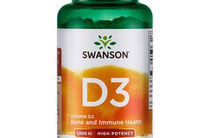 Витамин D Swanson Vitamin D-3, Higher Potency, 1,000 IU 25 mcg 250 Caps SWA-11030