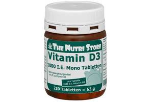 Витамин D The Nutri Store Vitamin D3, 1000 UI 250 Tabs ФР-00000126