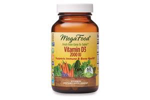 Витамин D3 2000 IU, Vitamin D3, MegaFood, 60 таблеток