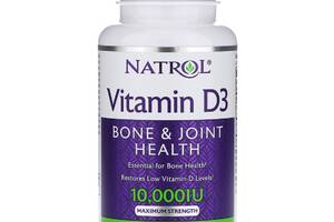 Витамин D3, Максимальная Сила Действия, 10 000 МЕ, Natrol, 60 таблеток