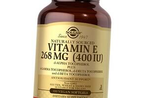 Витамин Е Альфа-Токоферол Vitamin E Alpha Tocopherol 400 Solgar 100гелкапс (36313224)